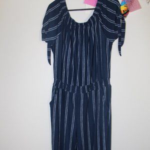 Blue and White Jumpsuit